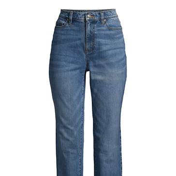 Straight Fit Jeans High Waist in Indigo für Damen in Petite-Größe image number 4