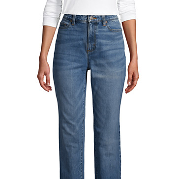 Straight Fit Jeans High Waist in Indigo für Damen in Petite-Größe image number 0