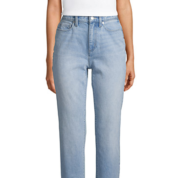 Straight Fit Jeans High Waist in Indigo für Damen image number 0