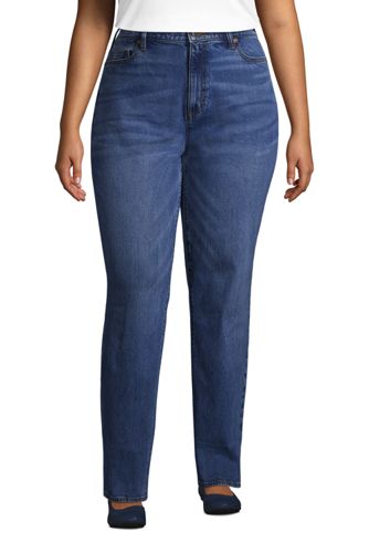 high waisted straight leg jeans plus size