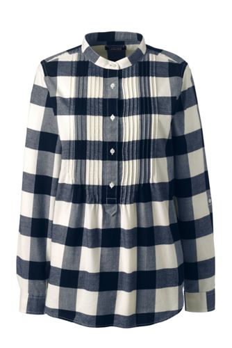 Women's Pintucked Brushed Cotton Tunic