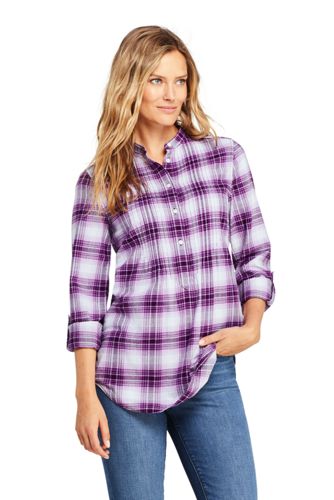 Women's Pintucked Brushed Cotton Tunic