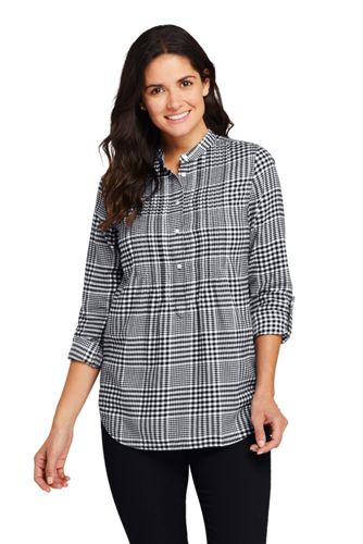 Women's Pintucked Brushed Cotton Tunic