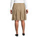 Women's Plus Size Box Pleat Skirt Top of Knee, Back