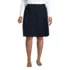School Uniform Women's Plus Size Box Pleat Skirt Top of Knee, Front