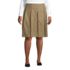 School Uniform Women's Plus Size Box Pleat Skirt Top of Knee, Front