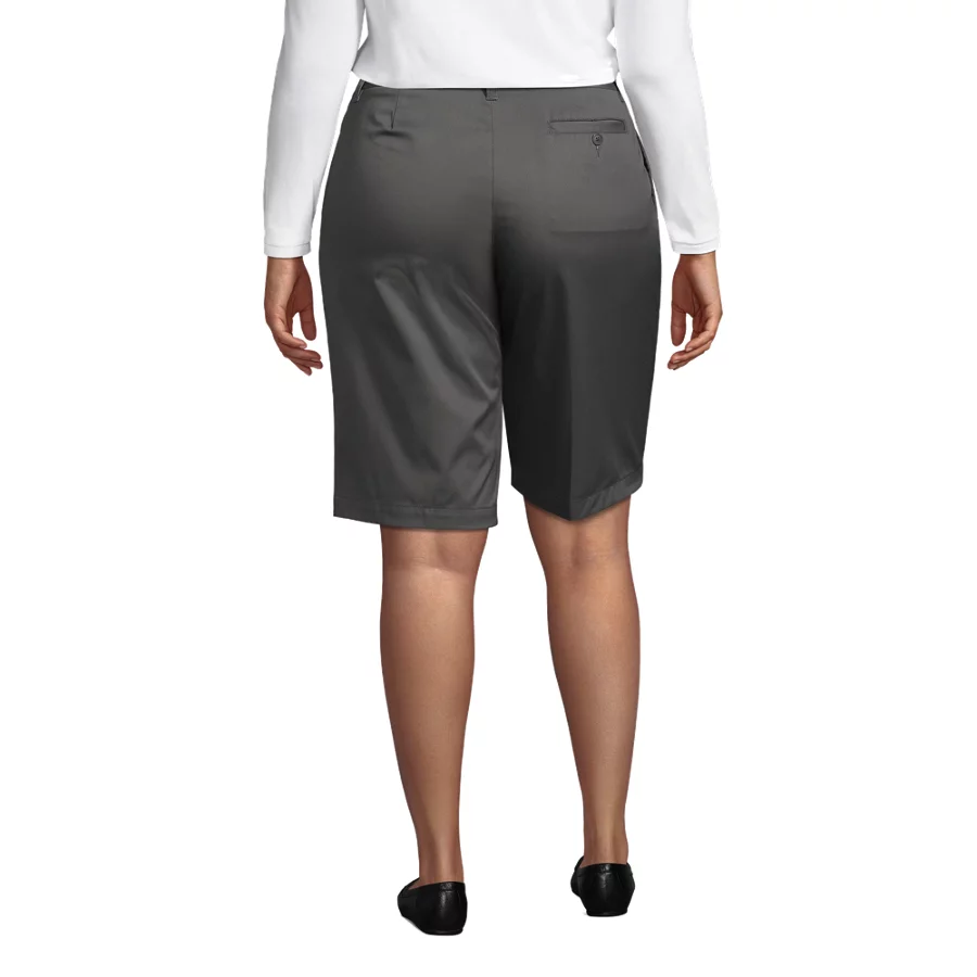 School Uniform Girls' Plain Front Blend Chino Shorts view 5