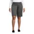 Women's Plus Size Plain Front Blend Chino Shorts, Front