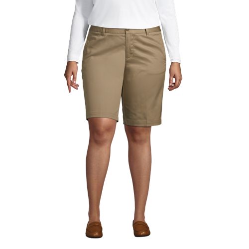ZERDOCEAN Women's Modal Plus Size Mid Thigh Shorts Khaki, 1X at   Women's Clothing store