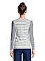 Le T-Shirt Rayé Stretch en Coton Modal à Manches Longues, Femme Stature Standard