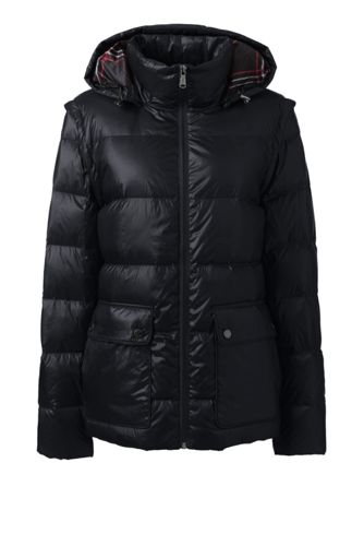 Women's Down Jacket with Removable Sleeves | Lands' End