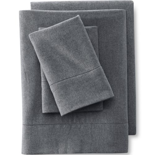 Luxe Supima Cotton Heathered Flannel Bed Sheet Set - 6oz