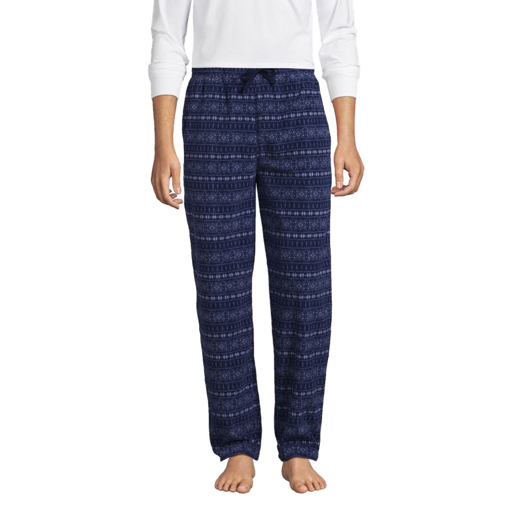 High-quality lounge pant with woven waistband, Blue / White, XXL