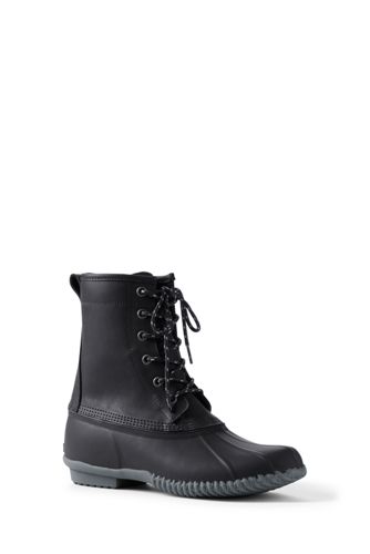 all black duck boots mens