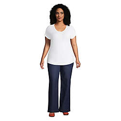 Women's Plus Size U-neck Jersey T-shirt, alternative image