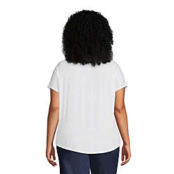 Women's Plus Size U-neck Jersey T-shirt, Back
