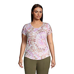 Women's Plus Size U-neck Jersey T-shirt, Front