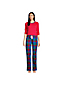 Flanell Pyjama-Set mit gemusterter Hose für Damen in Normalgröße image number 3