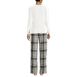 Women's Pajama Set Knit Long Sleeve T-Shirt and Flannel Pants, Back