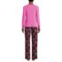 Women's Pajama Set Knit Long Sleeve T-Shirt and Flannel Pants, Back