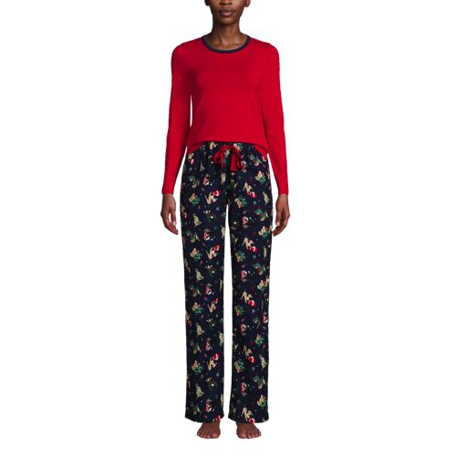 Lands' End Women's Tall Print Flannel Pajama Pants