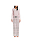 Flanell Pyjama-Set mit gemusterter Hose für Damen in Normalgröße image number 0