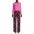 Women's Pajama Set Knit Long Sleeve T-Shirt and Flannel Pants, Front