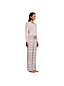 Flanell Pyjama-Set mit gemusterter Hose für Damen in Normalgröße image number 2