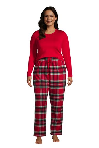 women's plus size flannel pajama pants