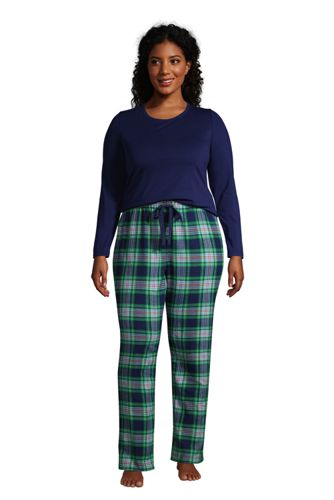 women's plus size flannel pajama pants