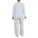 Women's Plus Size Pajama Set Knit Long Sleeve T-Shirt and Flannel Pants, Back