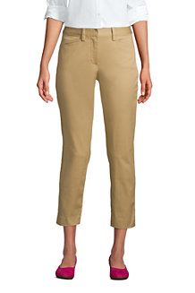 Women's Mid Rise Cropped Chino Trousers
