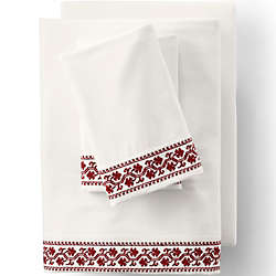 Comfy Super Soft Flannel Embroidered Bed Sheet Set - 5oz, alternative image