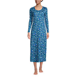 Women's Supima Cotton Long Sleeve Midcalf Nightgown, Front