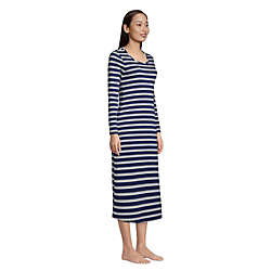 Women's Supima Cotton Long Sleeve Midcalf Nightgown, alternative image