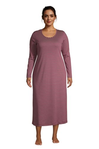 women's plus size long sleeve nightgowns