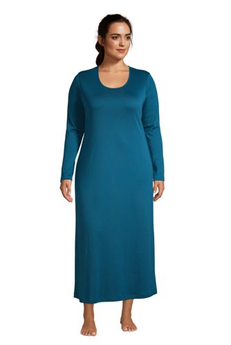 women's plus size long sleeve nightgowns