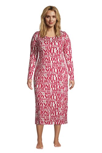 long sleeve cotton nightgown plus size