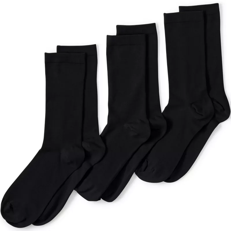 Women's 3-Pack Everyday Basic Crew Socks, Front