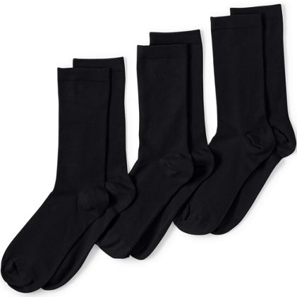 Women's 3-Pack Seamless Toe Solid Crew Socks - primary