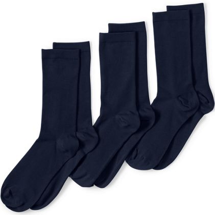 Women's 3-Pack Seamless Toe Solid Crew Socks - primary