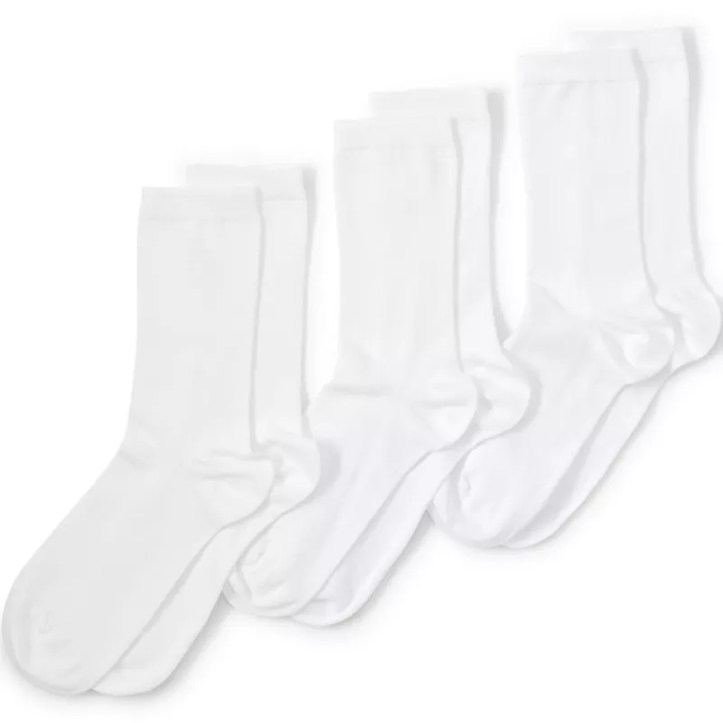 Women's 3-Pack Everyday Basic Crew Socks, Front