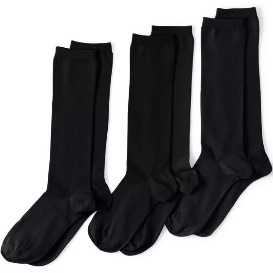 School Uniform Women's 3-Pack Everyday Basic Trouser Socks - primary