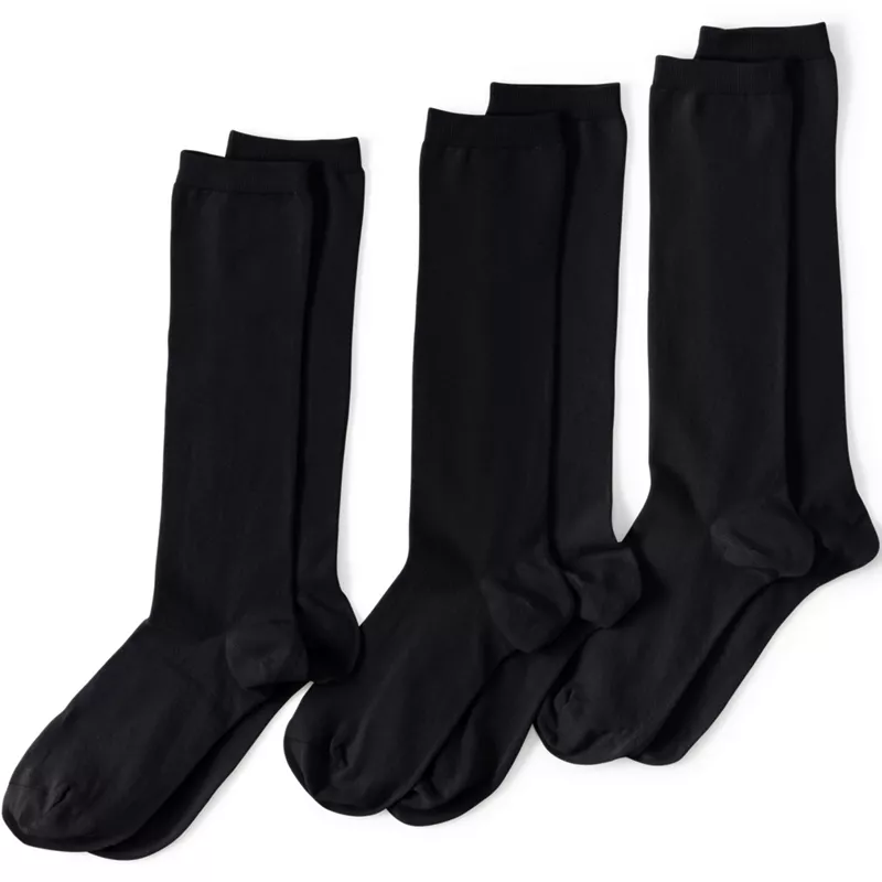 School Uniform Women's 3-Pack Everyday Basic Trouser Socks, Front