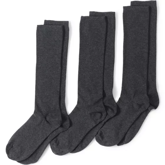 School Uniform Women's 3-Pack Everyday Basic Trouser Socks - primary