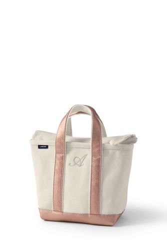 rose gold canvas tote bag