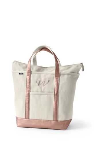 zipper top tote bag