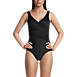 Women's Petite SlenderSuit Tummy Control Chlorine Resistant Wrap One Piece Swimsuit, Front