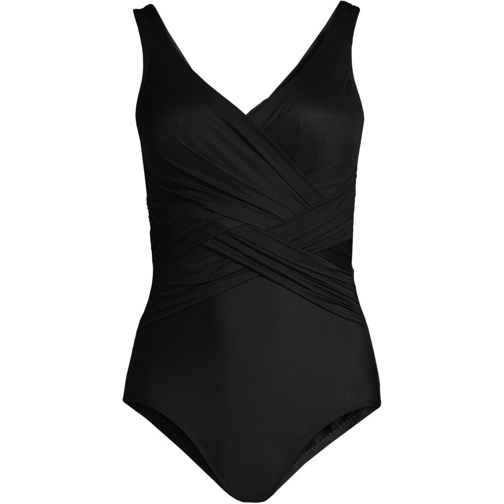 Lands' End Women's Ddd-cup Slendersuit Carmela Tummy Control