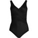 Women's DD-Cup SlenderSuit Tummy Control Chlorine Resistant Wrap One Piece Swimsuit, Front